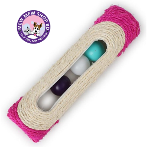 Sisal Scratcher Cat Toy || sisal Ball Trapped With 3 Ball in (1Pcs) Toys