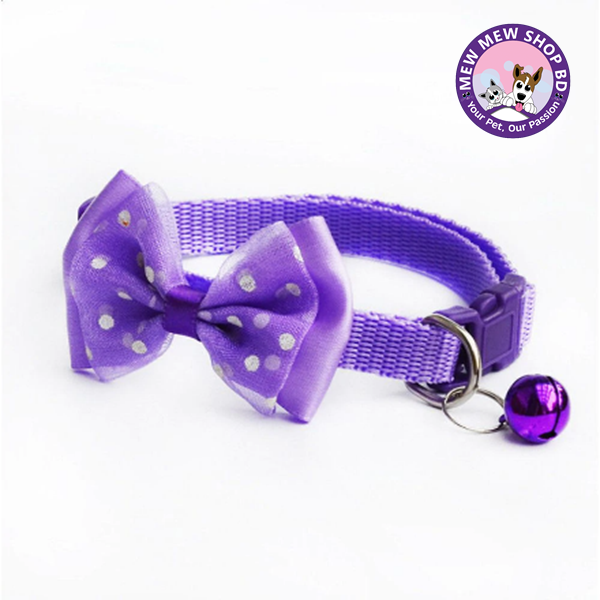 Bow Collar with Bell Cat Pet Adjustable Collar