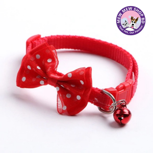 Bow Collar with Bell Cat Pet Adjustable Collar
