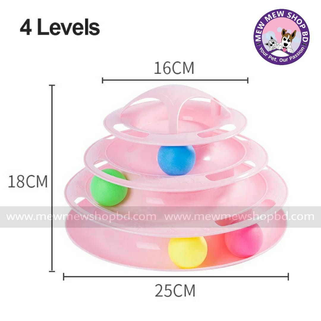 Cat Tower Track toy 4 layer Wheel Turntable Toy