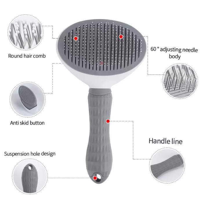 Round Shape Premium Automatic Grooming Brush