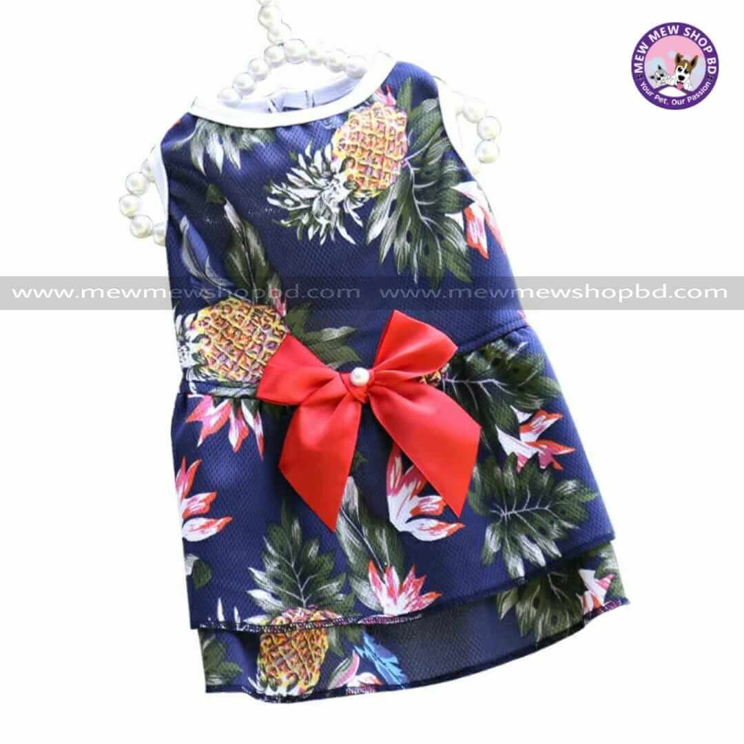 Pineapple Printed Female Pet Cat Dress /  Frock/ Dress ( No Exchange )