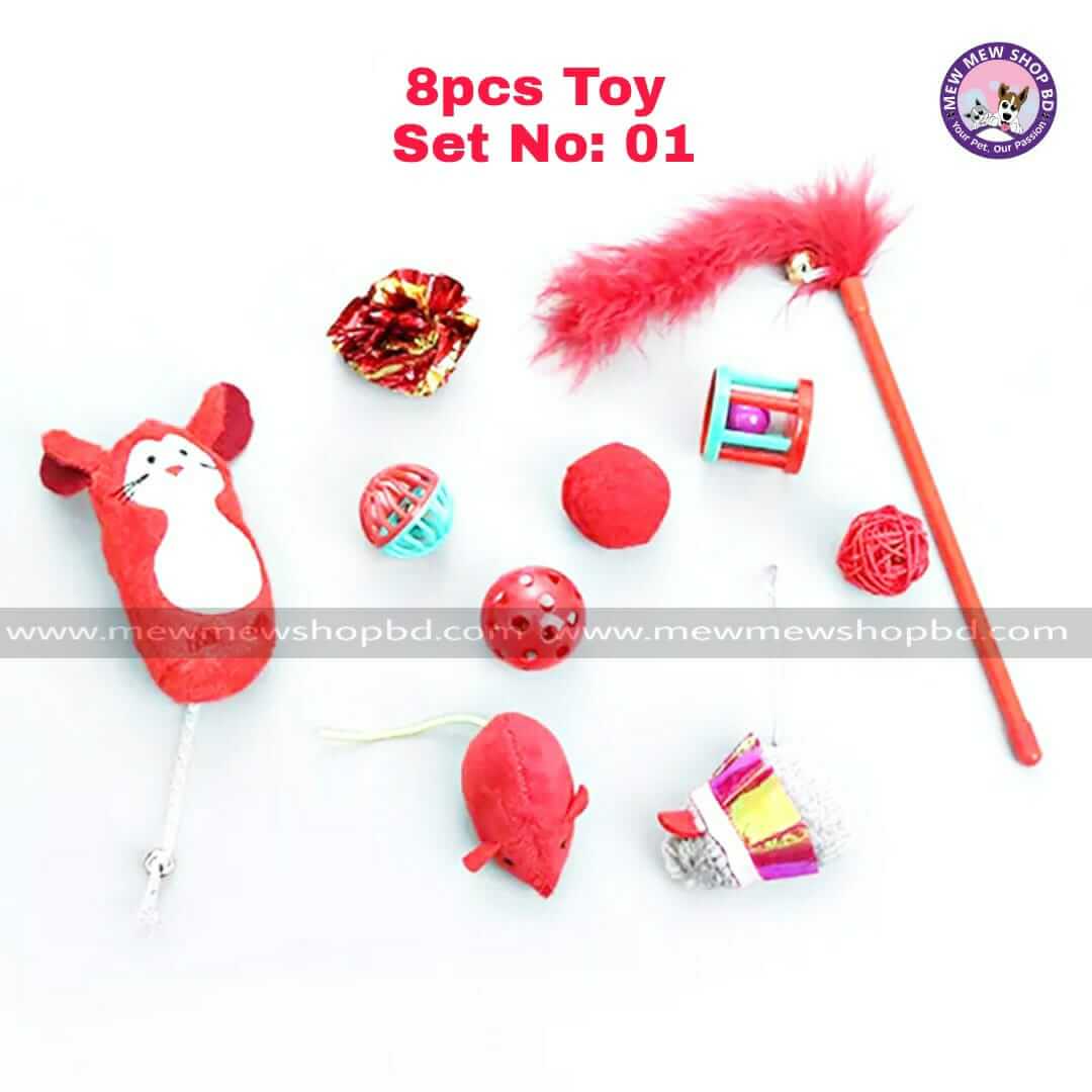8pcs Toy Set for Pet Cat