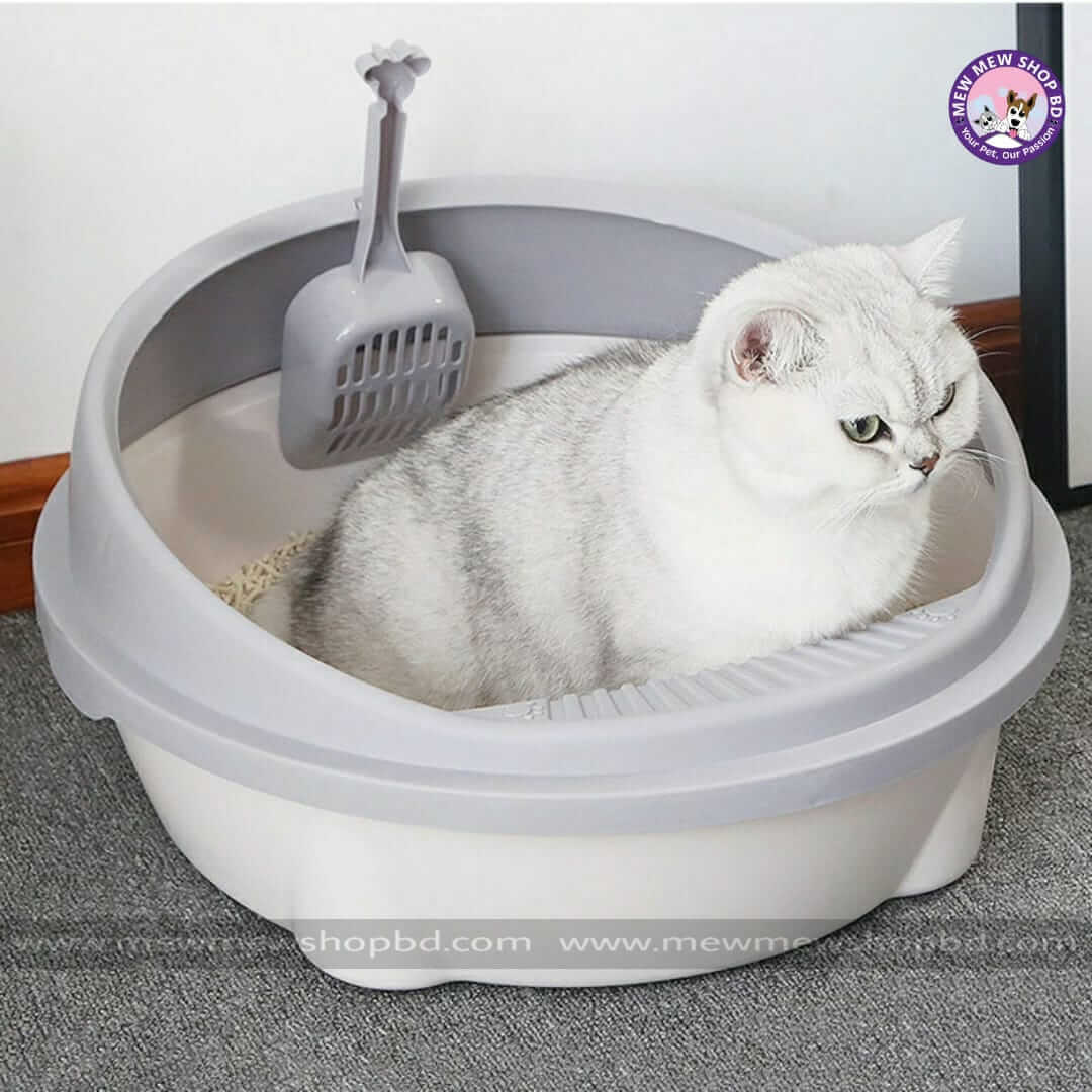 Round Shape Litter Box for Pet Cat