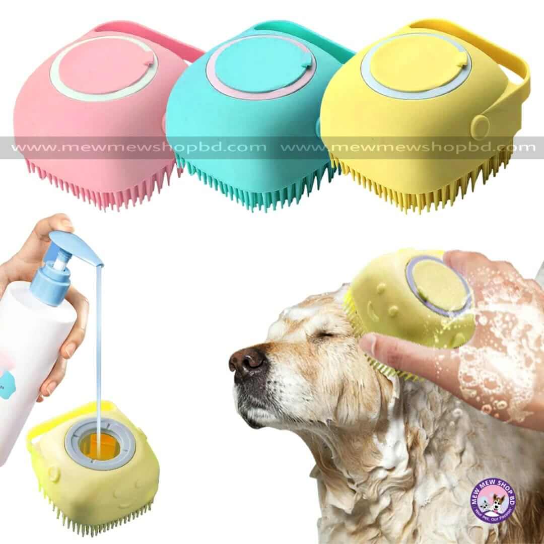 Soft Silicone Pet Cat & Dog Bath Brush Comb