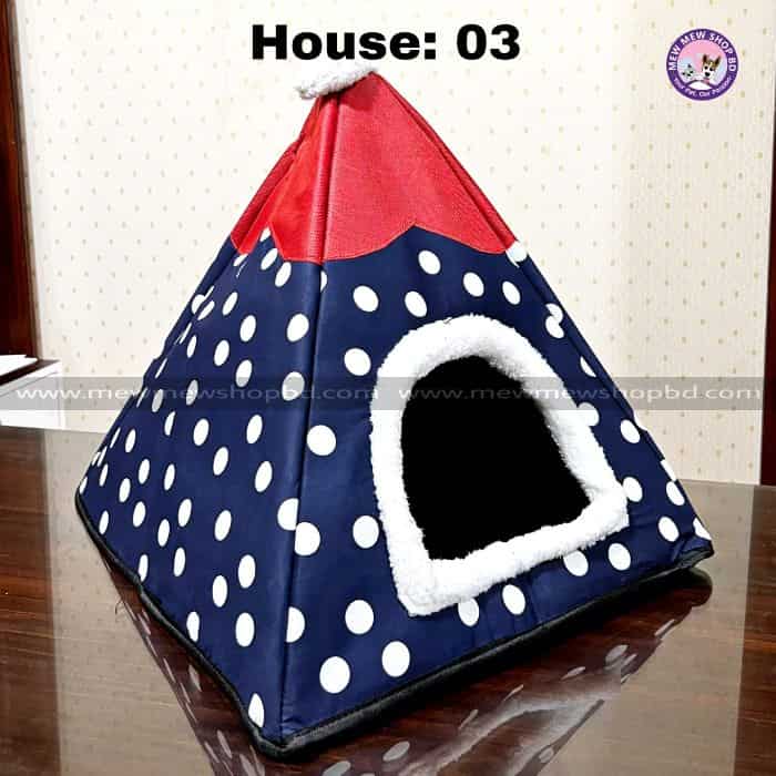 Triangle Shape Pet Cat House (Made In Bangladesh)