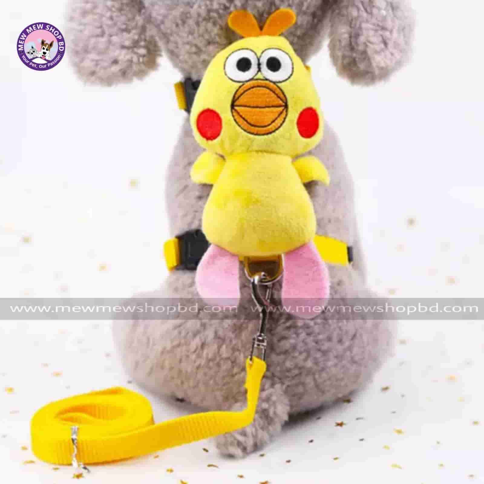 Adjustable Pet Cat Harness with Doll shape Toy