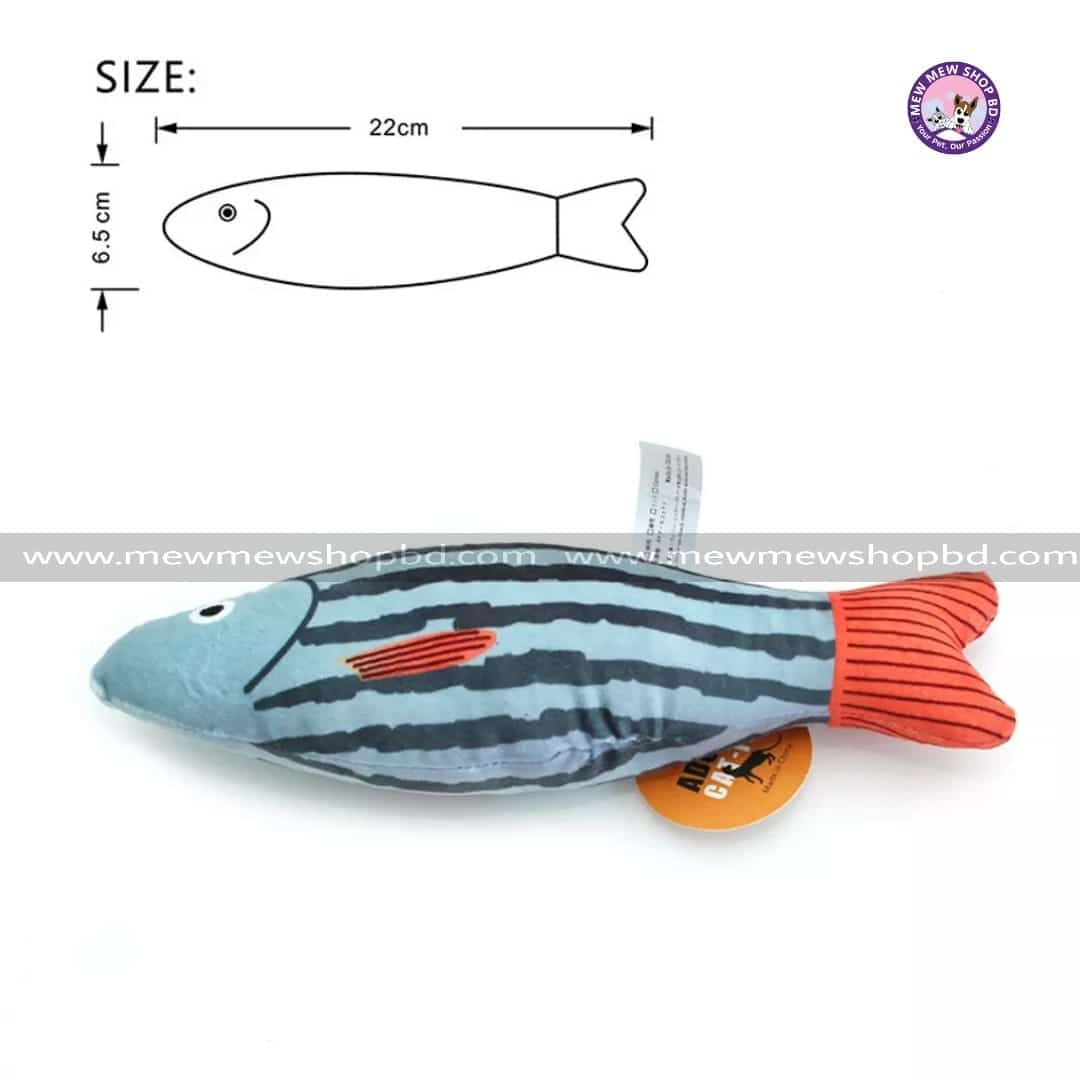 Colorful Catnip Fish Toy with bell Inside for Pet Cat (1Pcs)