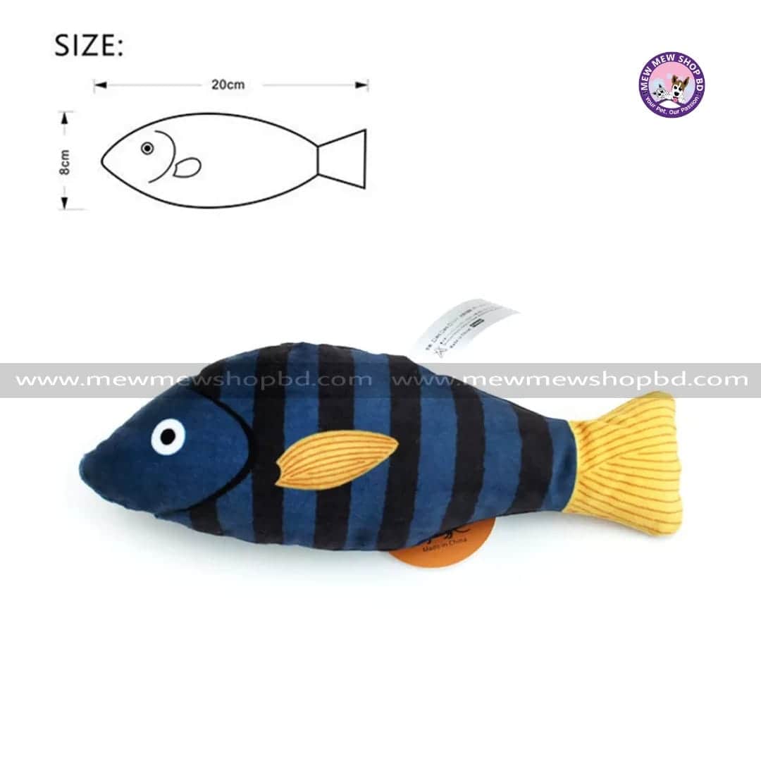 Colorful Catnip Fish Toy with bell Inside for Pet Cat (1Pcs)