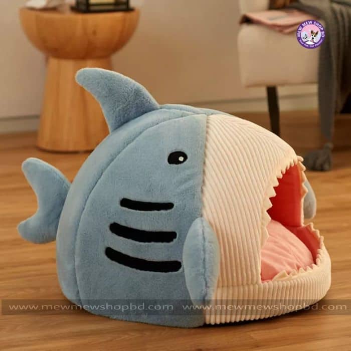 Enclosed Warm Pet Cat Comfortable Shark House