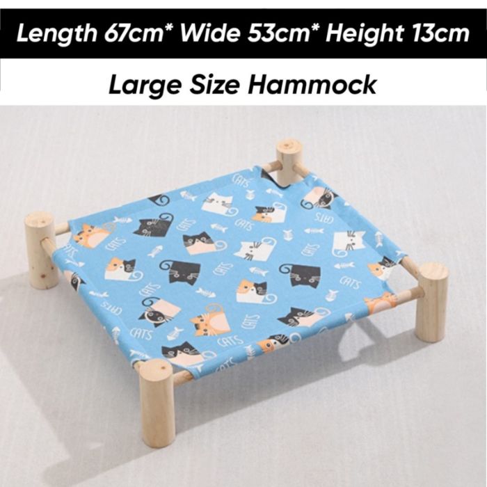 Cat Hammocks Bed Wood Canvas Durable House for Small Pet Cat