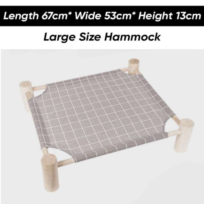 Cat Hammocks Bed Wood Canvas Durable House for Small Pet Cat