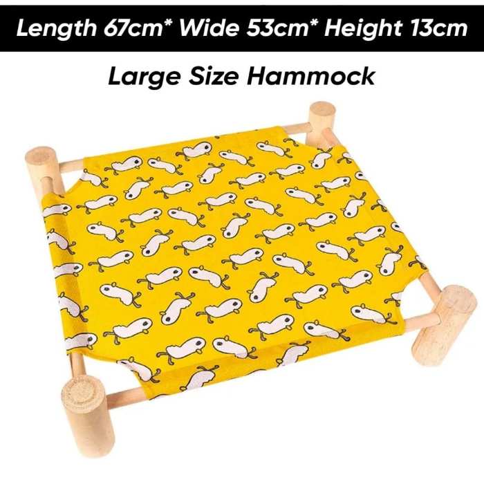Cat Hammocks Bed Wood Canvas Durable House for Small Pet Cat