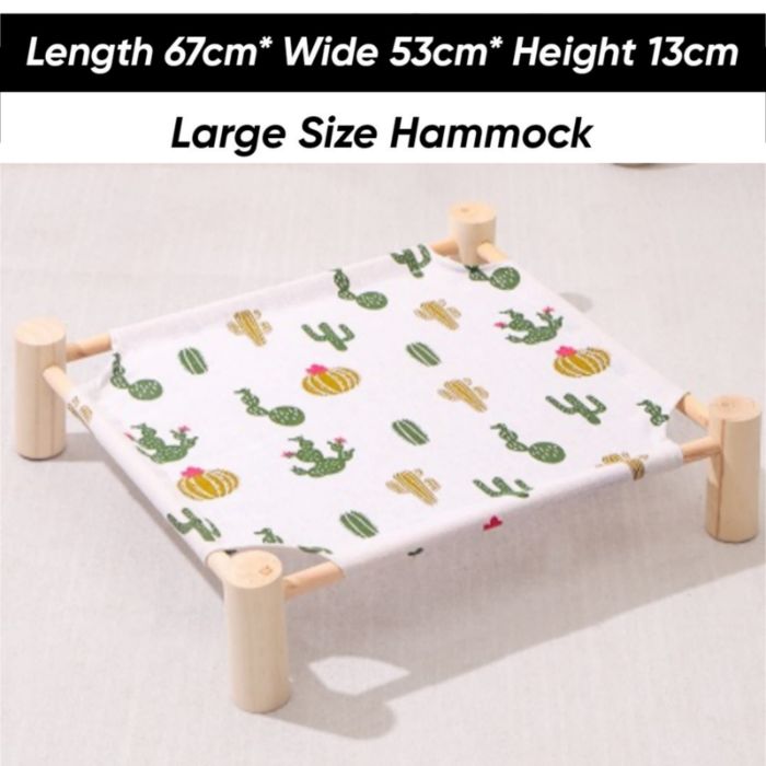 Cat Hammocks Bed Wood Canvas Durable House for Small Pet Cat