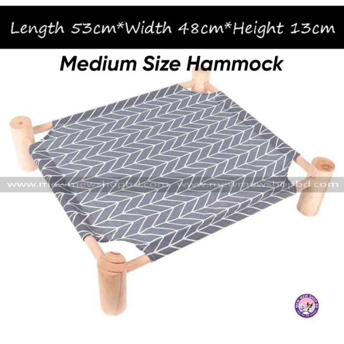 Cat Hammocks Bed Wood Canvas Durable House for Small Pet Cat