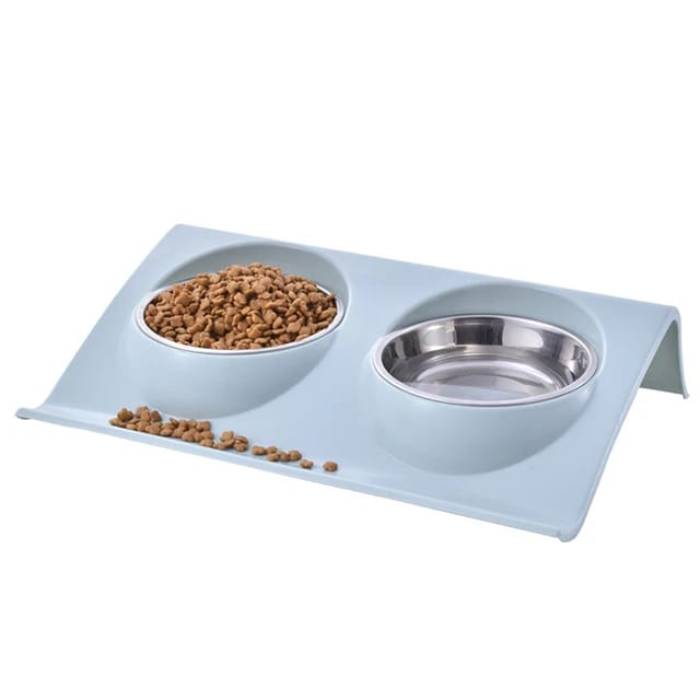 Generic Double Pet Food Bowls for Dogs and Cats