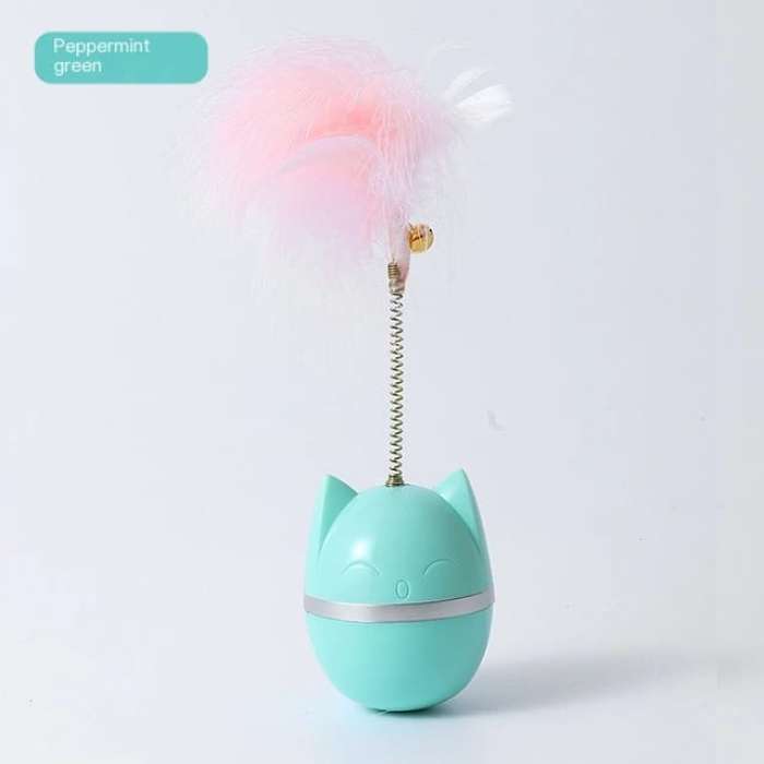 Feelers Cat Toy Tumbler with Feather for Cat Indoor Exercise-(1Pcs)