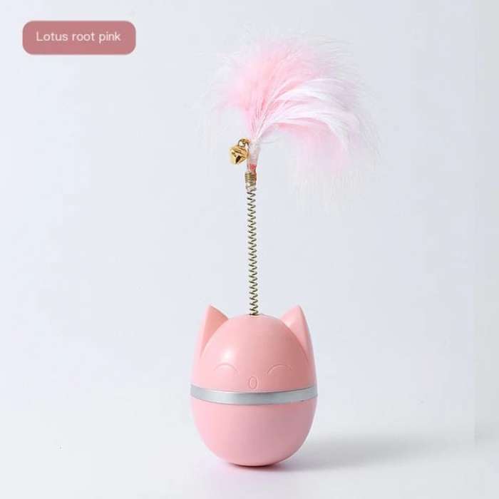 Feelers Cat Toy Tumbler with Feather for Cat Indoor Exercise-(1Pcs)