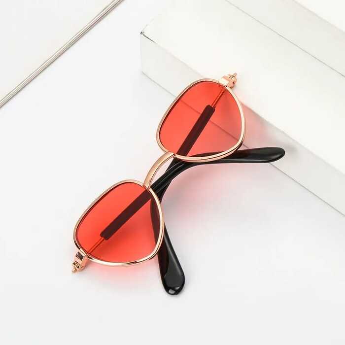 Diagonal Pet Cat Colorful Shaded Sunglasses (8cm)