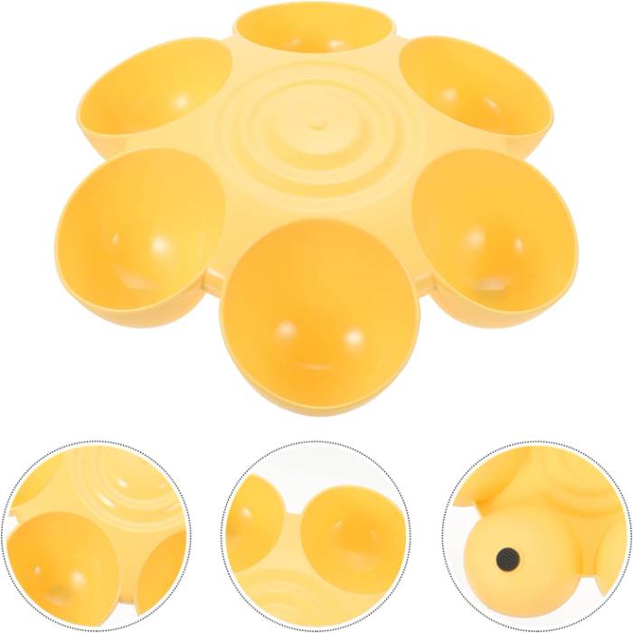 Cat Food Bowl and Water Bowl Feeder Kitten with 6 Food Grids for Pet Cat