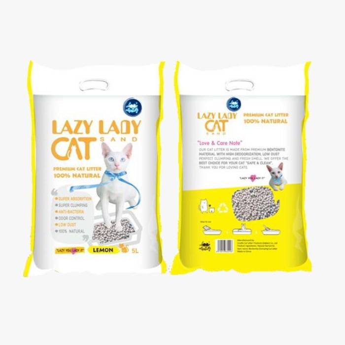 Lazy Lady Premium Bentonite Cat Litter Lemon