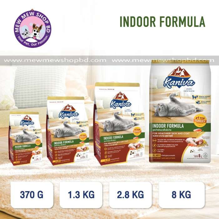 Kaniva Indoor Formula Cat Food for Adult & Kitten Salmon, Turkey & Rice