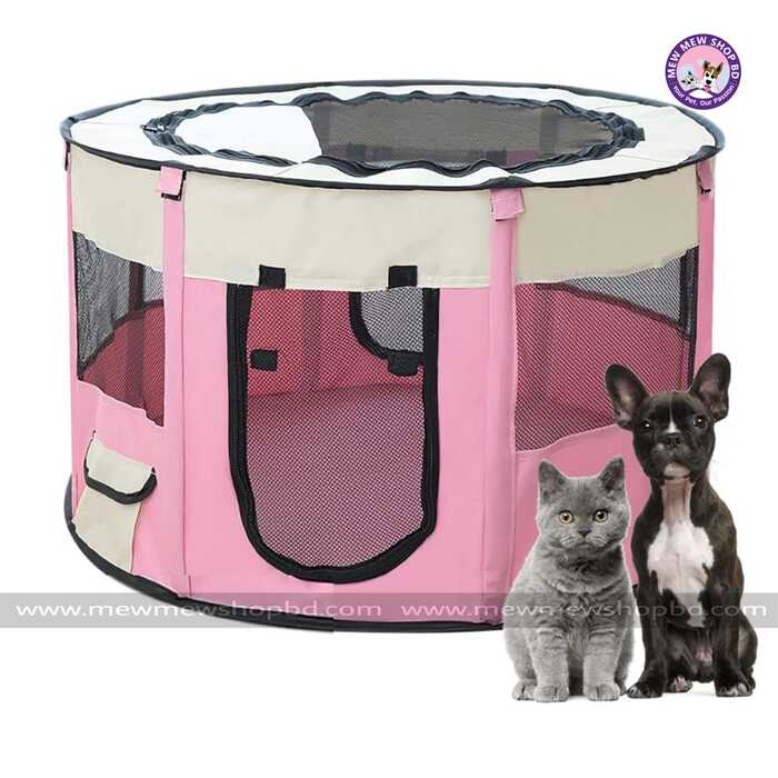 Round Shape Portable Pet Tent Folding Outdoor/Indoor Dog Cat House