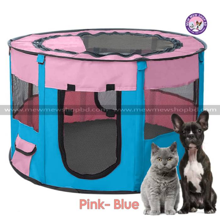 Round Shape Portable Pet Tent Folding Outdoor/Indoor Dog Cat House