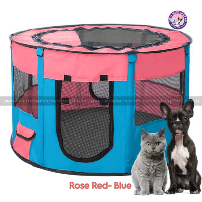 Round Shape Portable Pet Tent Folding Outdoor/Indoor Dog Cat House