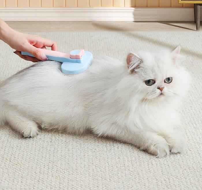 Rectangle Cathead Self Cleaning Grooming Brush for Pet cat & Puppy