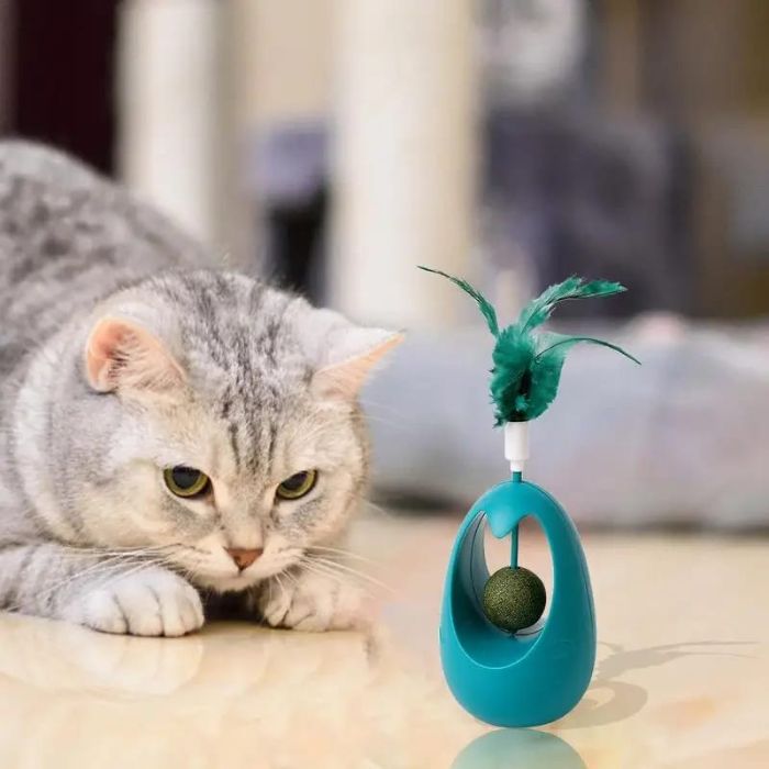 Catnip Tumbler Bite Resistant Teeth Cleaning Interactive Mint ball Roly-poly Toy