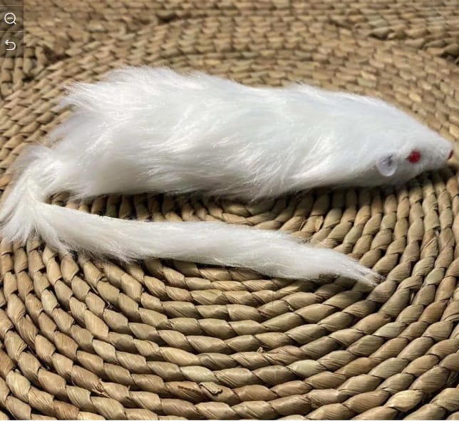 Single Large Shape Fur Mouse Toy for Pet Cat Scratching