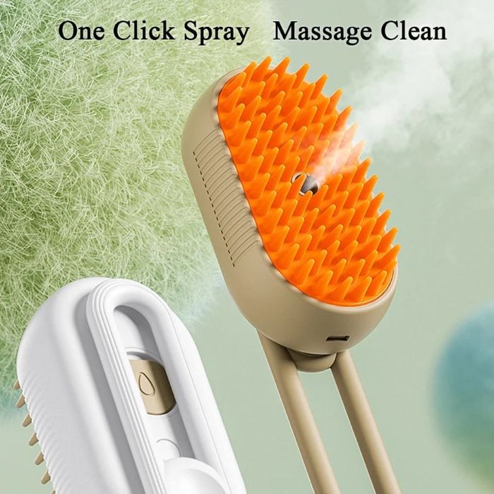 3-in-1 Electric Pet Grooming Brush Steamy Spray, Hair Removal, and Massage for Cats and Dogs
