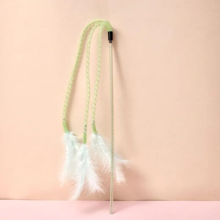 Fairy Cat Stick Long Rod Tangled Feather Bell Cat Teaser Toy