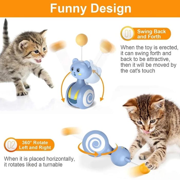 Funny Colourful Bumble Cartoon Tumbler Toy for Pet Cat Playing