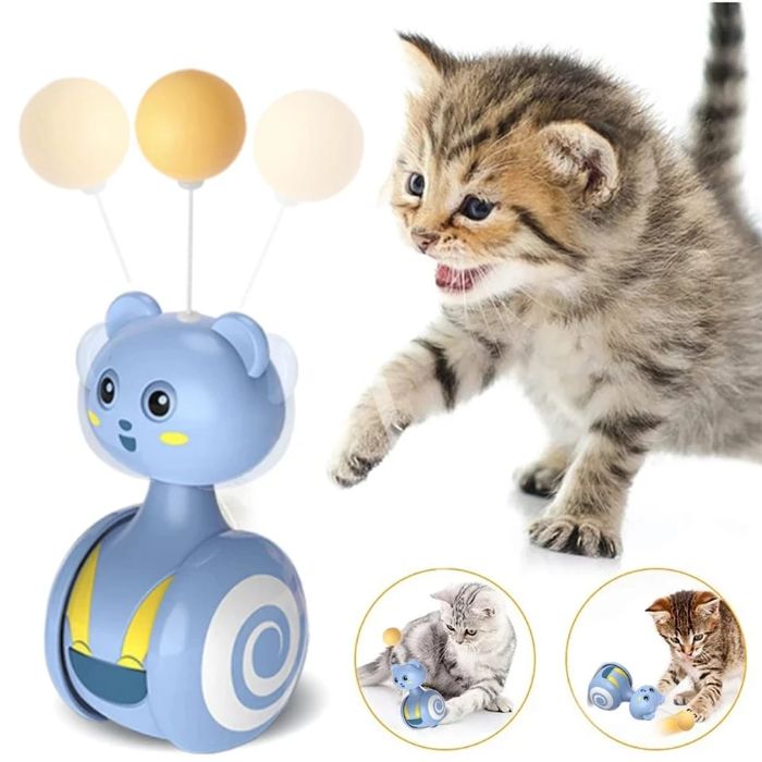 Funny Colourful Bumble Cartoon Tumbler Toy for Pet Cat Playing