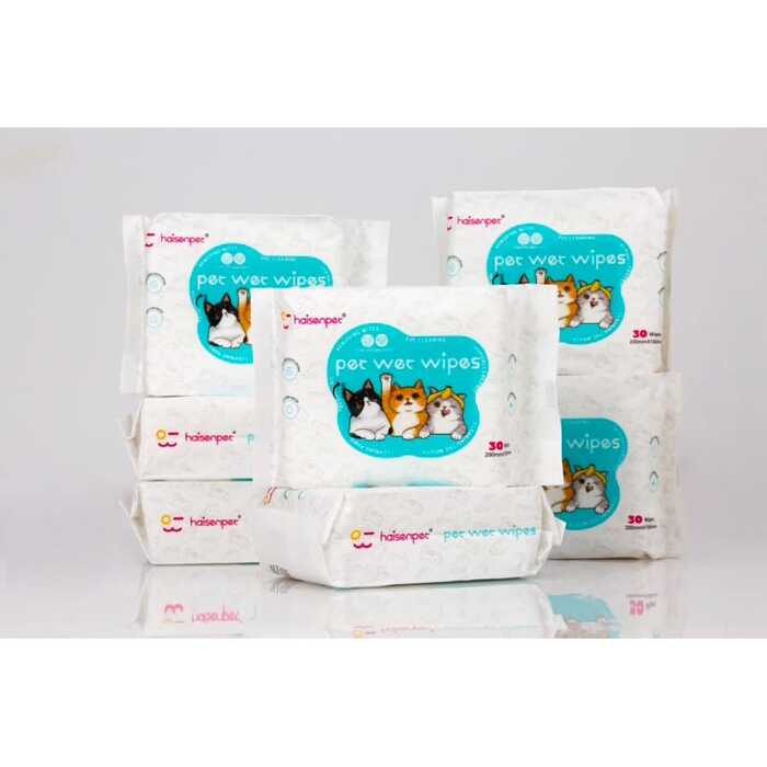 Haisenpet Multifunctional Pet Wipes for All kinds of Pets (30Pcs)