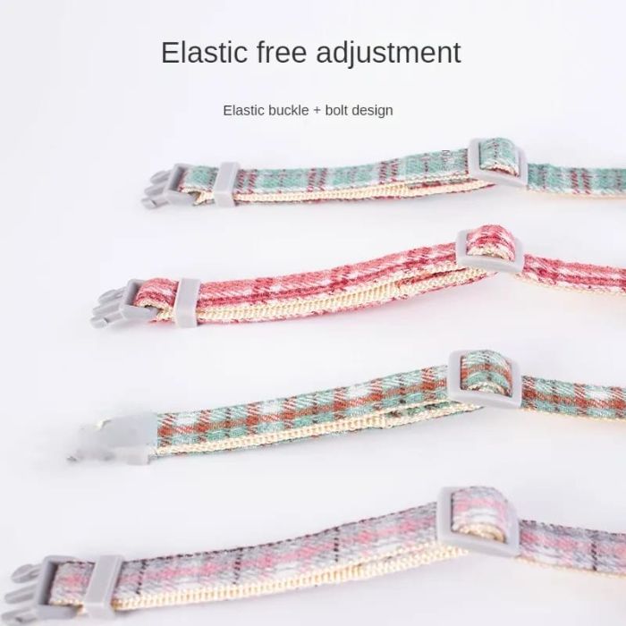 Premium Fish Design Cotton Embroidered Pet Cat Adjustable Collar