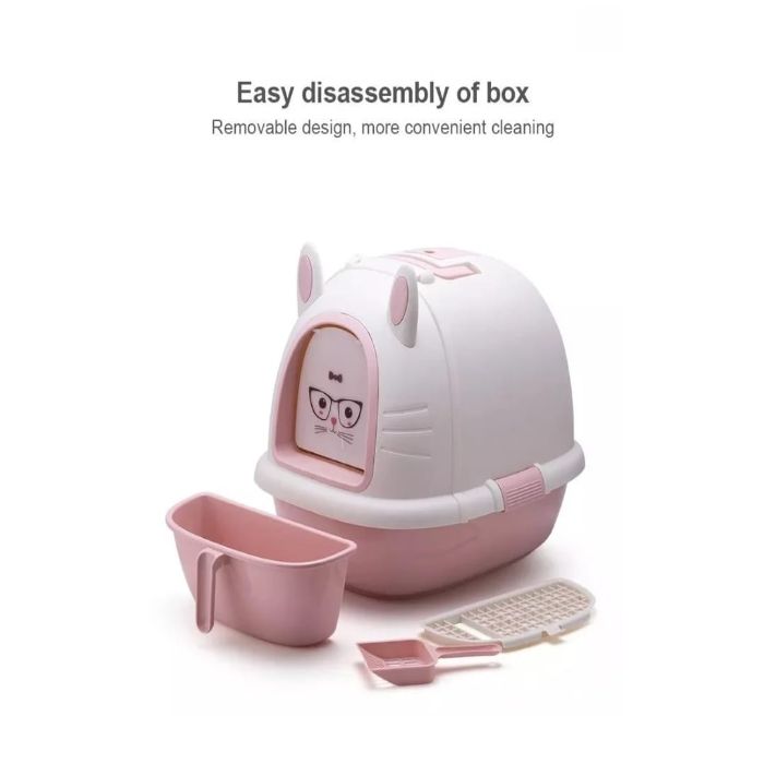 Cat Ear Closed Multifunctional Litter Box for Pet Cat (Inside Dhaka Only)
