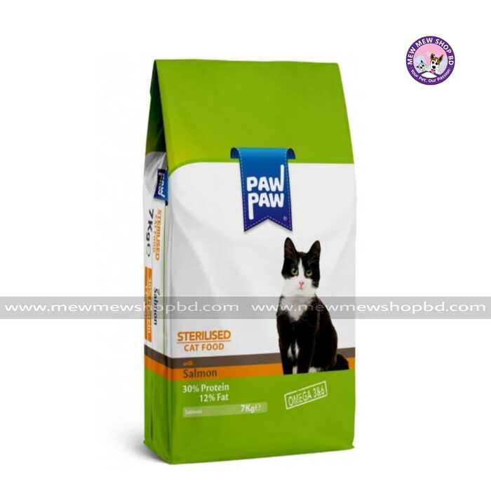 Paw Paw Adult Cat Food Sterilised Salmon - 7 kg