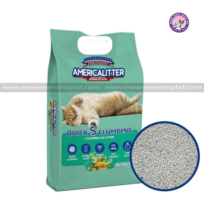 AmericaLitter Lemon Quick Clumping Cat Litter 10L