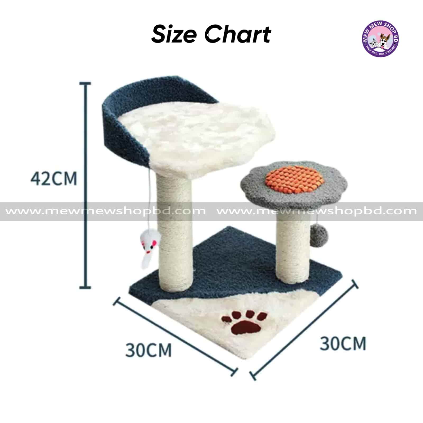 Sofa Shape Double Tower with Mouse Ball Cat Tree (KL221)