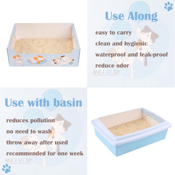 Disposable & Portable Cat Litter Box for Pet Cat Indoor & Outdoor Use