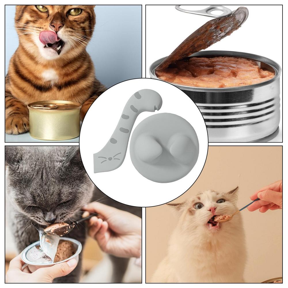 Cat canned food spoon can opener fresh-keeping box for pet cat & dog canned food sealed cover/ Lid
