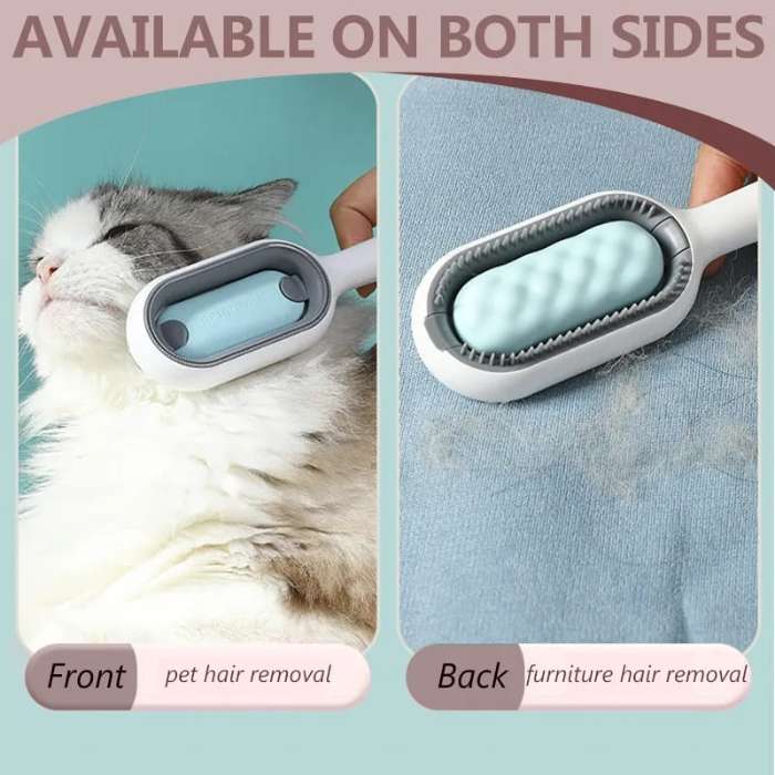 Double Sided Pet Cat & Puppy Grooming Brush with Using Wipes