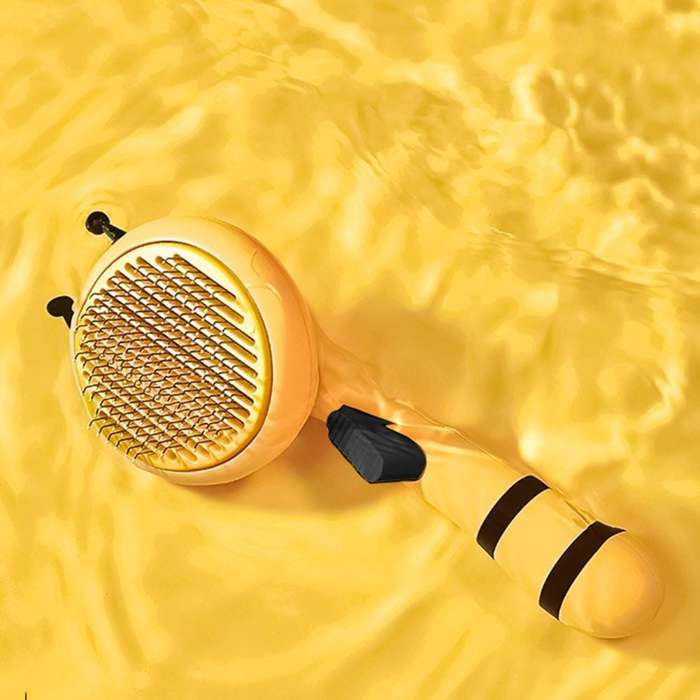 Bee Design Self Cleaning Pets Grooming Brush For Cats & Dogs