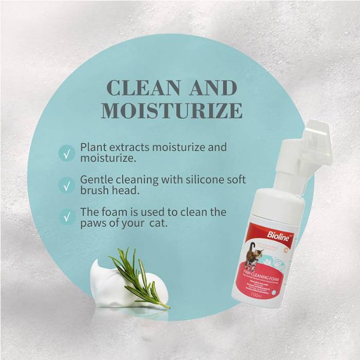 BIOLINE PAW CLEANING FOAM FOR CAT 100 ML