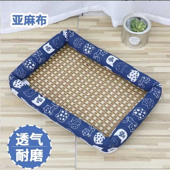 Comfortable Cooling Summer Cat Bed Lightweight Breathable Pet Rattan Mat Cat & Dog Bed