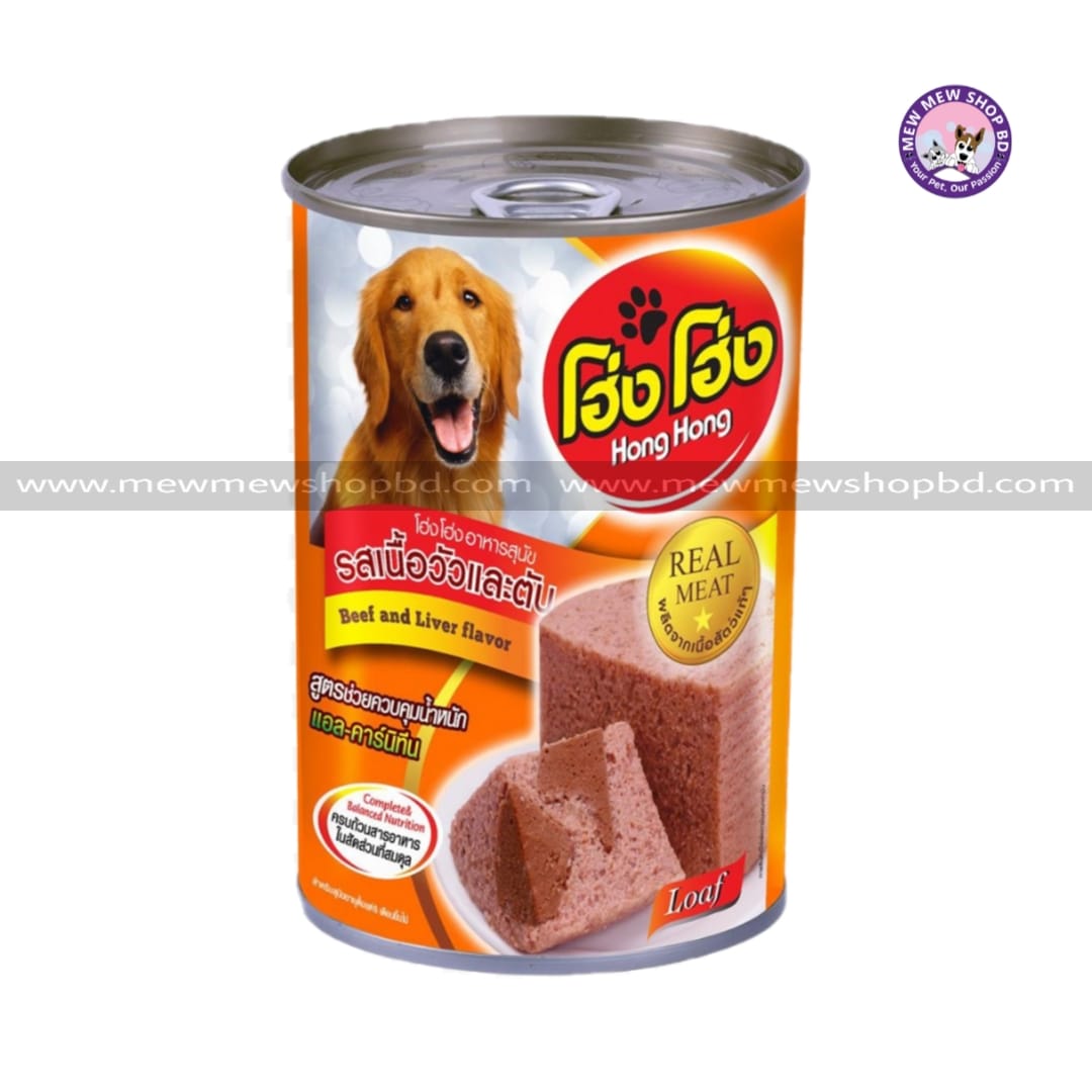 Hong Hong Beef & Liver Flavor Dog Wet Food - 400g