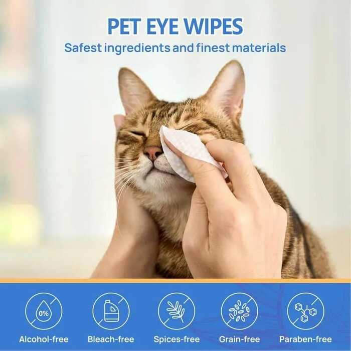 200pcs Box Eye Cleansing Wipes for Cats, Puppies & Dogs